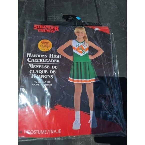 Stranger Things Hawkins High Cheer Halloween Costume Girls Large 12/14‎ 2 Pc Set - Picture 9 of 9